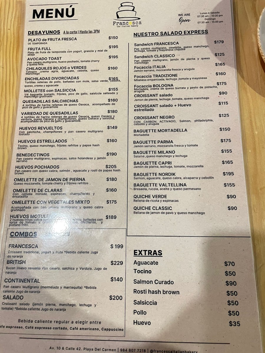 FRANCESCA the Italian Bakery Menu - Image 5