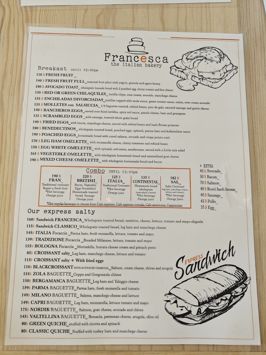 FRANCESCA the Italian Bakery Menu - Image 6
